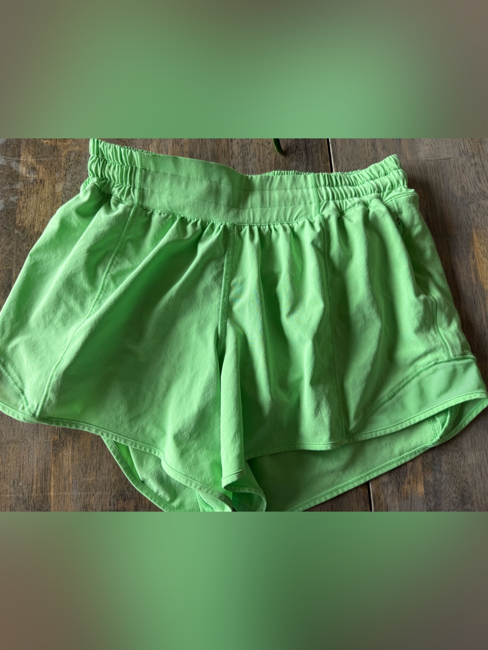 Women’s Neon Green Athletic Shorts Lululemon hottie hot shorts size 6